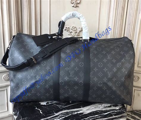 Keepall 55 Bandouliere in Monogram Eclipse Canvas .